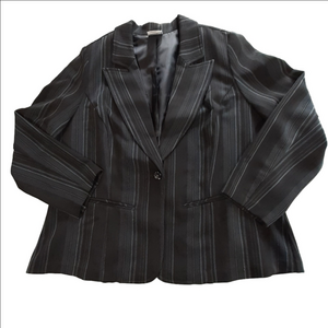 Vintage Fashion Bug Pinstripe Blazer Size 14W